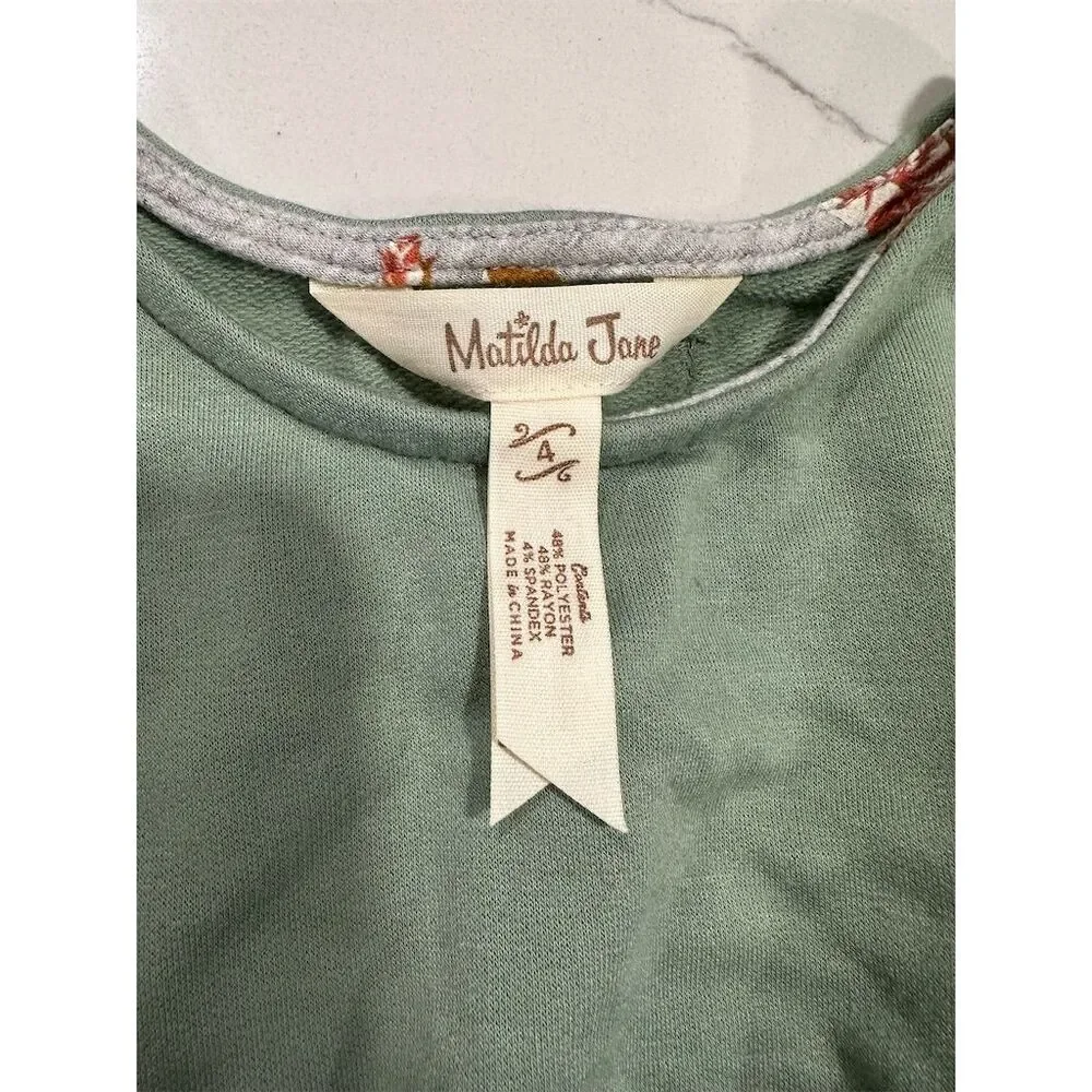 Matilda Jane Girls Green Jumpsuit Size‎ 4 Casual Romper